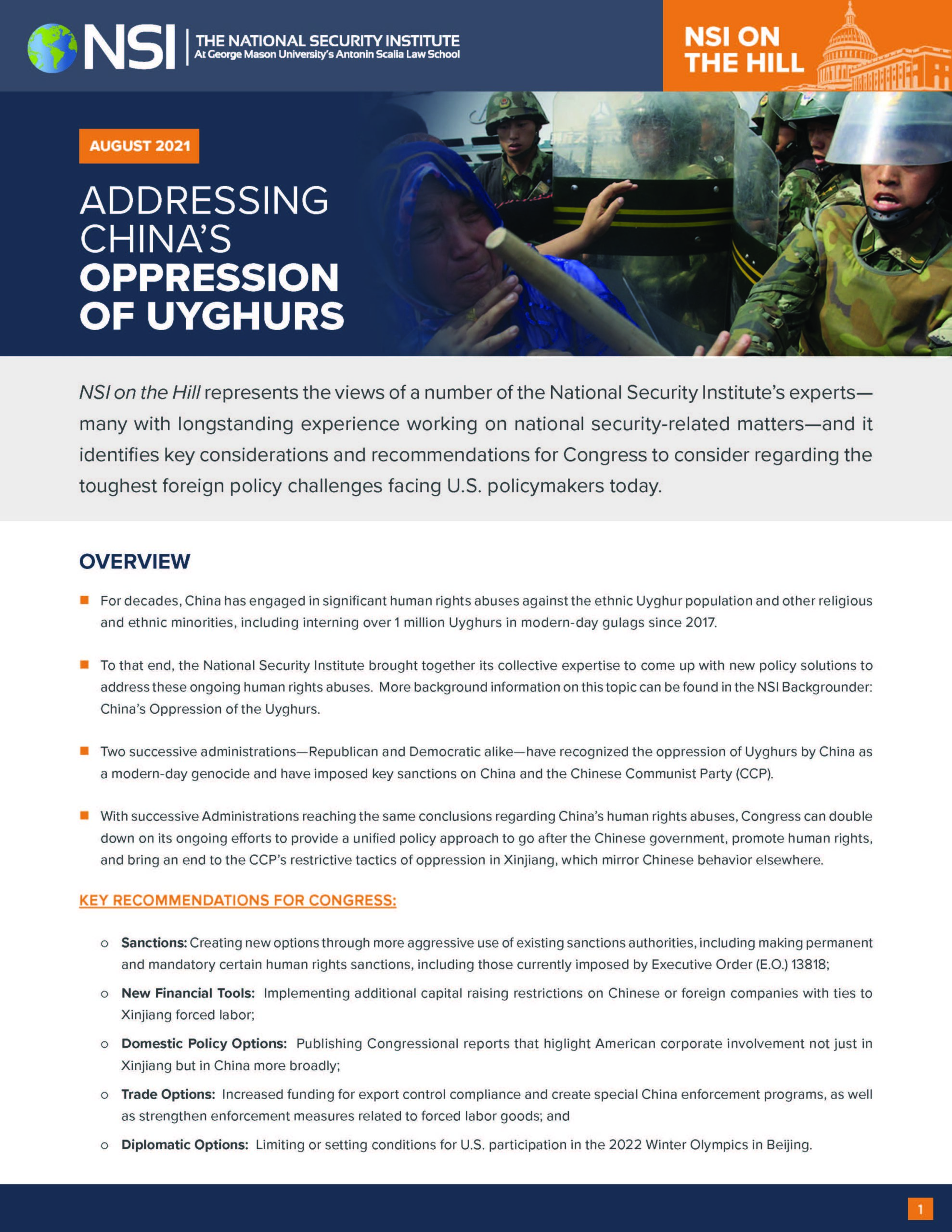 Addressing China's Oppression of Uyghurs