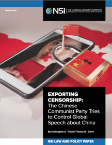 Exporting Censorship: The Chinese Communist Party Tries to Control Global Speech About China