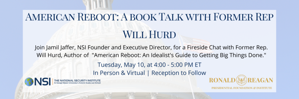 American Reboot: A Book Talk with Former Rep. Will Hurd