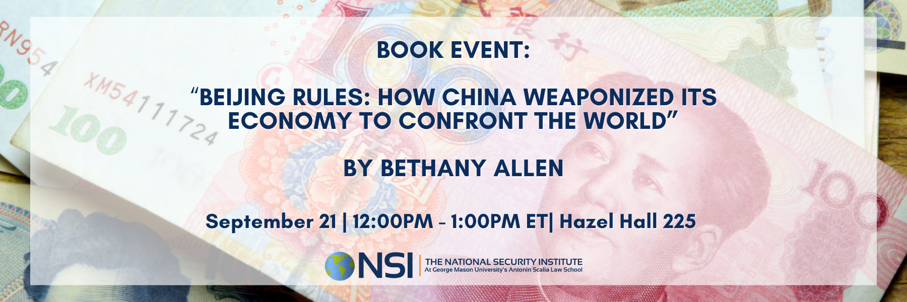 Book Event: Beijing Rules: How China Weaponized Its Economy to Confront the World