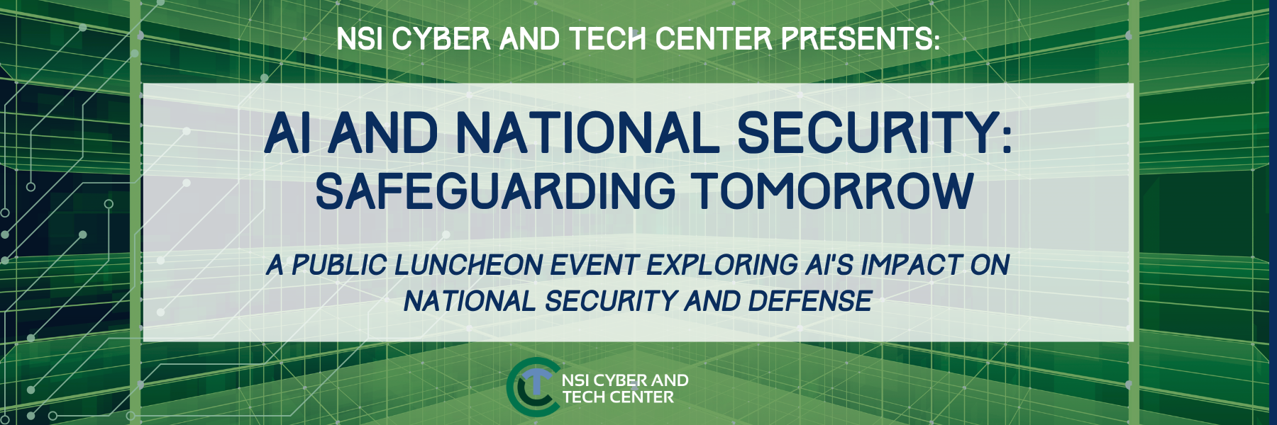 AI AND NATIONAL SECURITY PUBLIC LUNCHEON EVENT